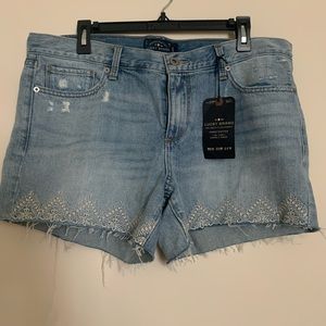 Lucky Brand Embroidered Cut off shorts